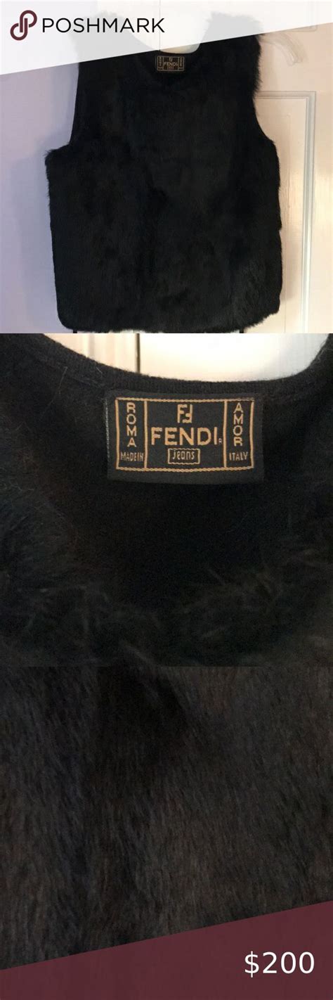 fendi mens vest|fendi brown mink vest sale.